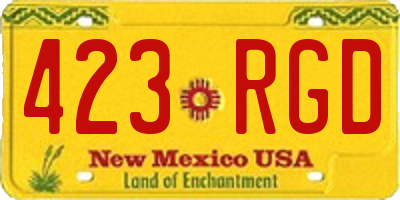NM license plate 423RGD