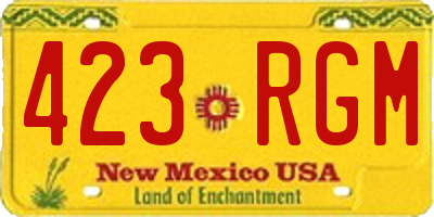 NM license plate 423RGM