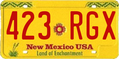NM license plate 423RGX