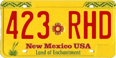 NM license plate 423RHD