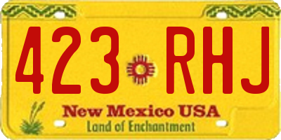 NM license plate 423RHJ