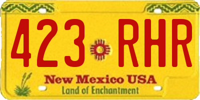 NM license plate 423RHR