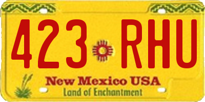 NM license plate 423RHU