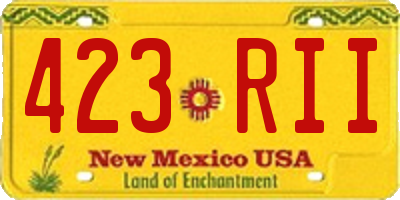 NM license plate 423RII
