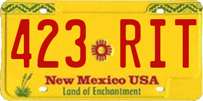 NM license plate 423RIT