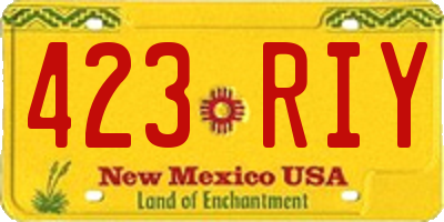 NM license plate 423RIY