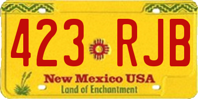 NM license plate 423RJB