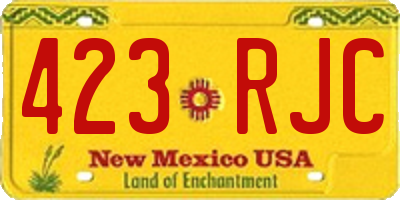 NM license plate 423RJC