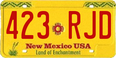NM license plate 423RJD