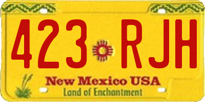 NM license plate 423RJH