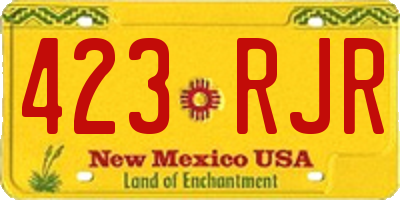 NM license plate 423RJR