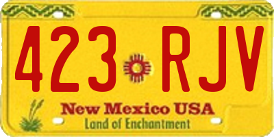 NM license plate 423RJV