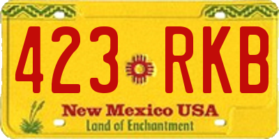 NM license plate 423RKB
