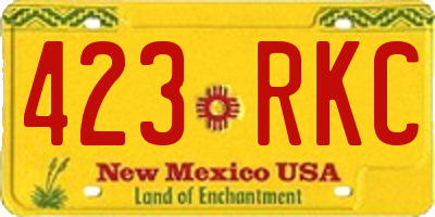 NM license plate 423RKC