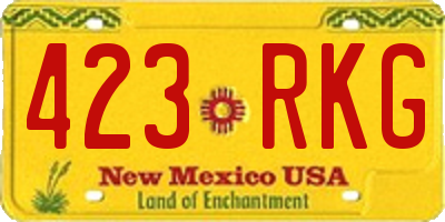 NM license plate 423RKG