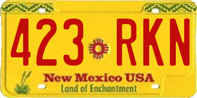 NM license plate 423RKN