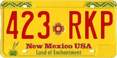 NM license plate 423RKP