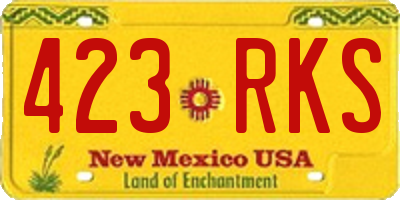 NM license plate 423RKS