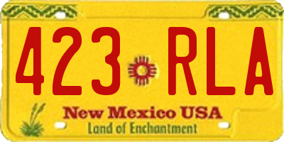 NM license plate 423RLA