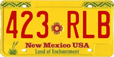 NM license plate 423RLB