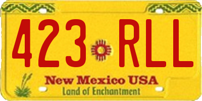 NM license plate 423RLL