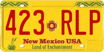 NM license plate 423RLP