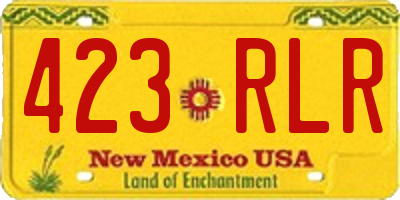 NM license plate 423RLR