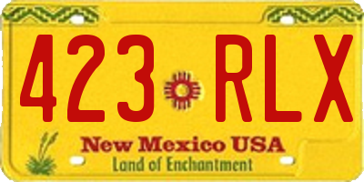 NM license plate 423RLX