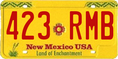NM license plate 423RMB