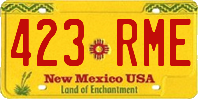 NM license plate 423RME