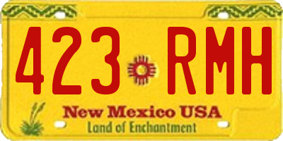 NM license plate 423RMH