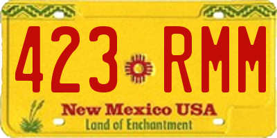 NM license plate 423RMM