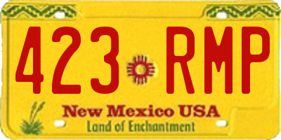 NM license plate 423RMP