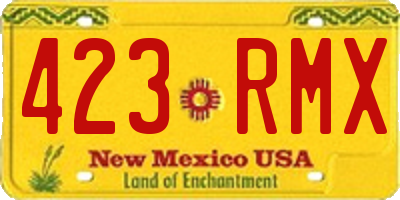 NM license plate 423RMX