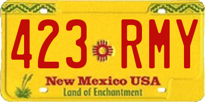 NM license plate 423RMY
