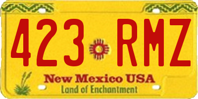 NM license plate 423RMZ