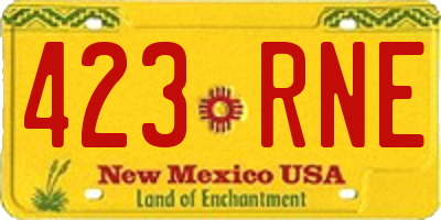 NM license plate 423RNE