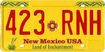 NM license plate 423RNH