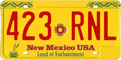 NM license plate 423RNL