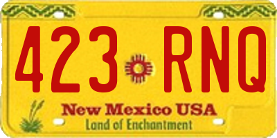 NM license plate 423RNQ