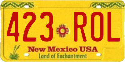 NM license plate 423ROL