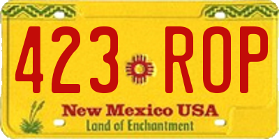 NM license plate 423ROP