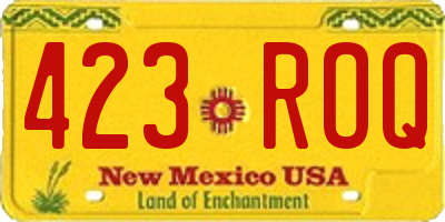 NM license plate 423ROQ