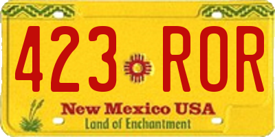 NM license plate 423ROR