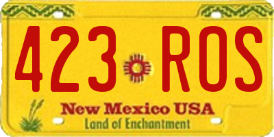 NM license plate 423ROS