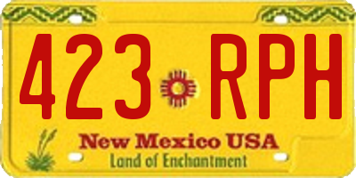 NM license plate 423RPH