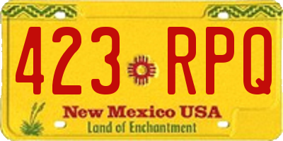 NM license plate 423RPQ