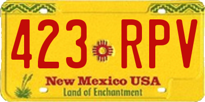 NM license plate 423RPV