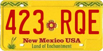 NM license plate 423RQE