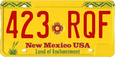 NM license plate 423RQF